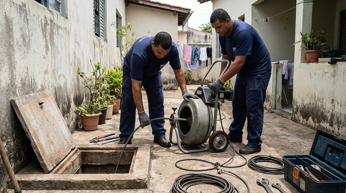 Desentupimento de Coluna Sanitária em Santa Cruz do Sul‑RS